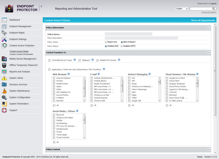 Endpoint Protector 4 Content Aware Protection