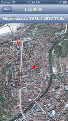 iPhone 5 location map