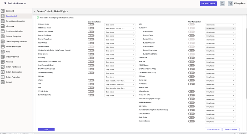 Device Control screenshot