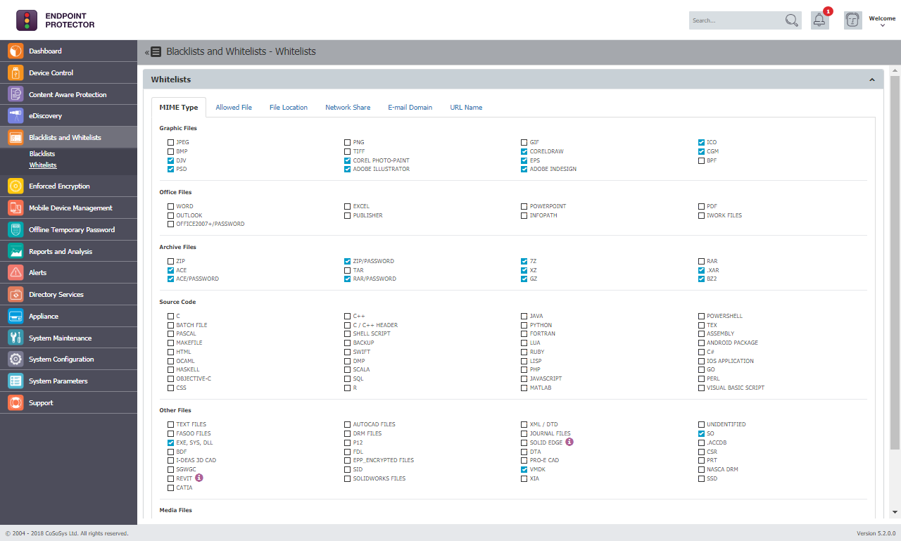 Endpoint Protector - DLP Blacklists and Whitelists