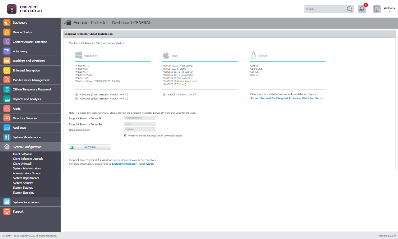 Endpoint Protector - Client Software