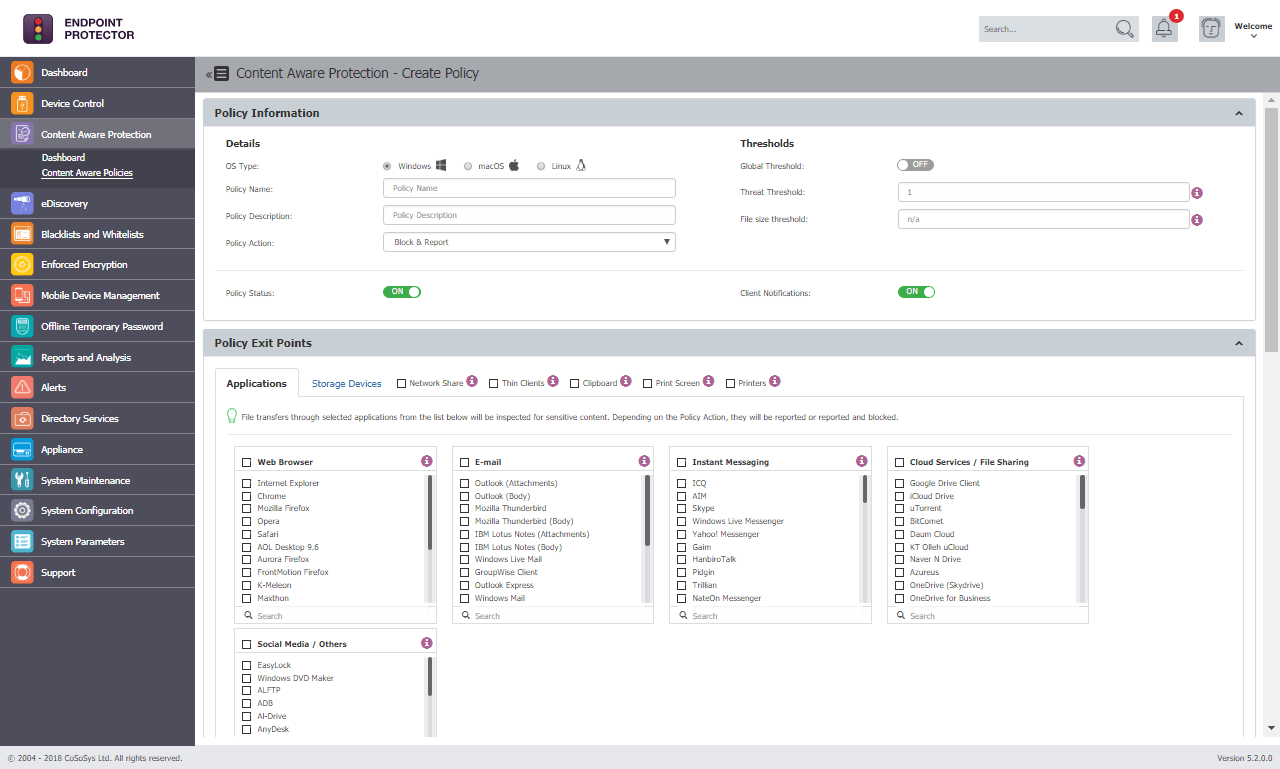 Endpoint Protector - Content Aware Protection