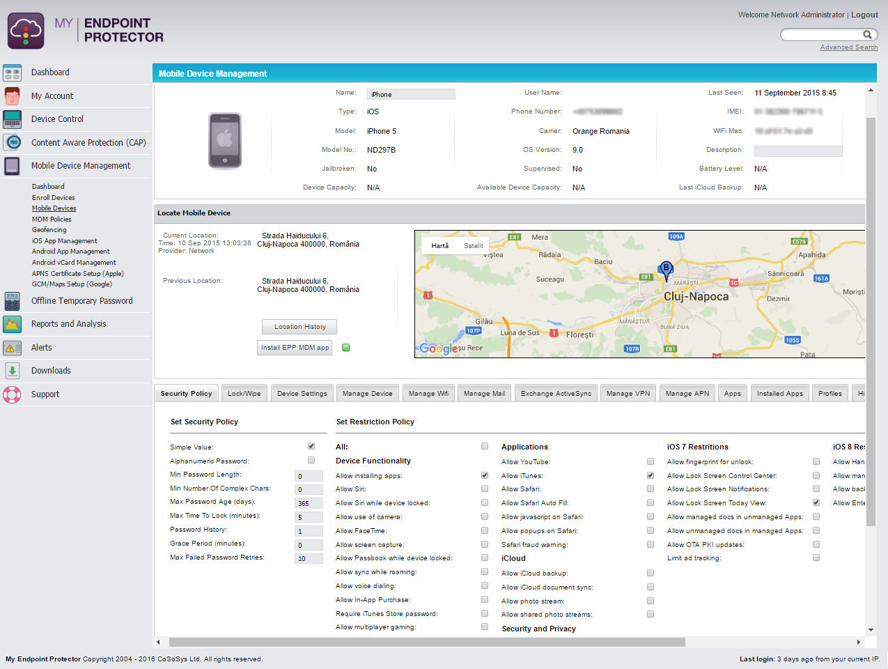 Mobile Device Management - Manage Security Restrictions for iOS